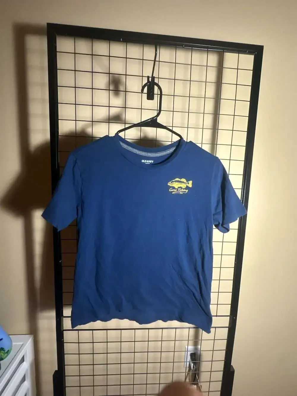 Old Navy Boys Gone Fishing Graphic T-Shirt Blue Fish Print